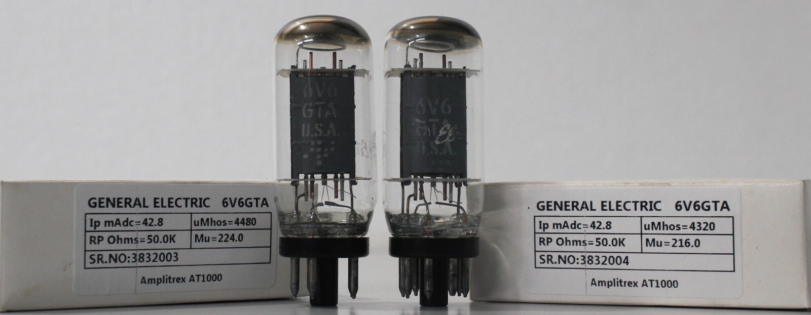 6V6GTA GE made in U.S.A Qty 1 Match Pair (2 Pcs) | eBay